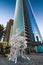 San Diego, CA. Pacific Gate residential tower and `Pacific Soul` sculpture by Jaume Plensa