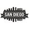 San Diego California United States Of America USA Icon Vector Art Design Skyline Flat City Silhouette Editable Template
