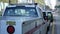 SAN DIEGO, CALIFORNIA USA - 15 JAN 2020: Fire department trucks and Sheriff`s car with emergency sirens parked on Broadway.