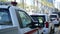 SAN DIEGO, CALIFORNIA USA - 15 JAN 2020: Fire department trucks and Sheriff`s car with emergency sirens parked on Broadway.