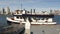 SAN DIEGO, CALIFORNIA USA - 30 JAN 2020: Silvergate passenger ferry boat near pier, Coronado island landing, Flagship