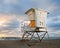 San Diego California, USA beach lifeguard house