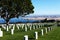 San Diego with Fort Rosecrans National Cemetary in front