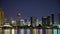 San Diego Night Skyline from Coronado Time Lapse California USA Tilt Up