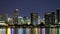 San Diego Night Skyline from Coronado Time Lapse California USA Zoom Out