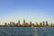 San Diego Skyline with a Sailboat at Sunset