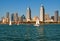 San Diego Skyline with Sailboats, California