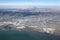 San Francisco Bay Area: Aerial view looking towards the east