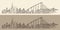 San Francisco, big city architecture, vintage engraved illustration, hand drawn, sketch,