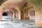 San Francisco, California - April 7, 2018: Empty corridors beneath Fort Point National Historic Site.