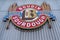 San Francisco, California -  Close up of the Boudin Sourdough restaurant logo, famous in the Fishermans Wharf area