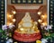 San Francisco, California - July 27 2018: Holy Shrine of Maitreya Bodhisattva in Hua Zang Si Buddhist Temple.