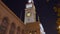 SAN FRANCISCO, CALIFORNIA UNITED STATES OF AMERICA - OCTOBER, 25, 2017: a night tilt up side view of the ferry building
