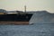 SAN FRANCISCO, CALIFORNIA, UNITED STATES - NOV 25th, 2018: Cargo Ship NYK ROMULUS entering the San Francisco Bay on its