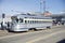 SAN FRANCISCO, CALIFORNIA, UNITED STATES - NOV 25th, 2018: Historic silver street car transporting passengers at