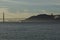 SAN FRANCISCO, CALIFORNIA, UNITED STATES - NOV 25th, 2018: MSC Cargo Ship SILVIA entering the San Francisco Bay under