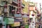 SAN FRANCISCO - CIRCA 2017: Colorful signs for Chinese restaurants and businesses crowd along Grant Street in the Chinatown neigh