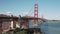 SAN FRANCISCO, - CIRCA NOVEMBER, 2017: Golden Gate bridge in daytime pan