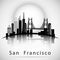 San Francisco city skyline silhouette