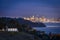 San Francisco City view with holiday lights