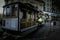 San Francisco: a driver turns a cable car