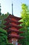 San Francisco, Japanese Tea Garden, red, Treasure Tower Pagoda, Golden Gate Park, green, nature, California, United States