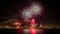 San Francisco New Year`s Eve Fireworks with City Skyline