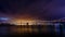 San Francisco-Oakland Bay Bridge at night