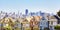 San Francisco skyline with famous Painted Ladies houses, USA.