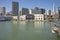 San Francisco skyline and promenade California.