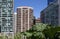 San Francisco skyscrapers. View from Salesforce Transit Center roof garden. Panorama