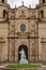 The San Francisco statue and the church with the same name in Cajamarca, Peru