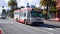 San Francisco, USA - May 19, 2019: SF Muni bus municipal public transport line on city street road