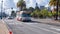 San Francisco, USA - May 19, 2019: SF Muni city bus transport on road