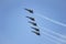 San Francisco, USA - October 8: Navy Blue Angels during the show in SF Fleet Week on October 8, 2011 in San Francisco, USA.