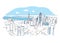 San Francisco usa vector sketch city illustration line art colorful watercolor style