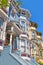 San Francisco Victorian houses in Pacific Heights California