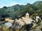 San Fruttuoso Abbey panorama, Liguria, Portofino, Italy