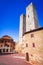 San Gimignano, Italy - Hill town in the province of Siena, Piazza delle Erbe