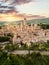 San Gimignano, medieval town from above. Tuscany, Italy