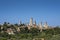 San Giminiano, Tuscany, Italy. panorama view at sunrise