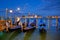 San Giorgio Maggiore Church with full moon. Venice, Italy