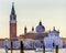 San Giorgio Maggiore Church Grand Canal Boats Venice Italy