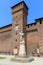 San Giovanni Nepomuceno statue in Sforzesco Castle in Milan