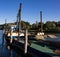 San Giuliano Mestre area, very close to Venice, mooring raft usually used for heavy transport or for work on the Venetian lagoon