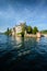 San Giulio island on Orta lake Novara province Piedmont region i