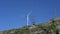 San Gottardo Mountain Pass, Switzerland. A wind turbine working at high mountain. The generator and base of the wind turbines