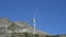 San Gottardo Mountain Pass, Switzerland. A wind turbine working at high mountain. The generator and base of the wind turbines