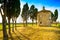 San Guido Oratorio church and cypress trees. Maremma, Tuscany, I