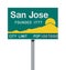 San Jose City Limit road sign